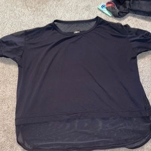 Black Stretchy Mesh Calia Workout Tee